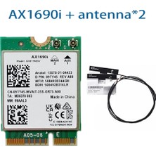 Decisive AX1690I Wifi Kartı+2xantenna AX411 Wi-Fi 6e Hız 2,4 Gbps 802.11AX 2,4/5/6ghz Bluetooth 5.3 Kablosuz Modülü (Yurt Dışından)