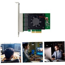 Decisive I225-V Pcı-E X4 Sunucu Ağ Kartı 4 Bağlantı Noktalı 2.5g Sunucu Ağ Kartı I225 Gigabit Oyun Hızı Ağ Kartı (Yurt Dışından)