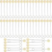 Pandoraplanet 100 Parça Metal Saplı Yün Topu Fırça Boya Boyama Aplikatörü (Yurt Dışından)