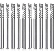 Pandoraplanet 10 Paket Cnc Freze Uçları 1/8 Inç Shank Spiral Upcut Yönlendirici Bit Tek Flüt Uçlu Freze Seti Freze Kesici Tungsten Çelik Gravür Oyma Araçları Kiti Mdf Ahşap Akrilik Pvc (Yurt Dışından)