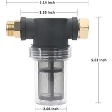 Pandoraplanet Basınçlı Savaş Giriş Suyu Için 3/4 Inç Bahçe Hortumu Filtresi, Dış Mekan Bahçeciliği Için Sedit Filtre Eki Su Giriş Filtresi, 2 Ekstra 100 Örgü Ekranlı (Yurt Dışından)