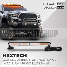 C9 Hextech 80W Turuncu 120CM 17 Farklı Yanış Modlu 8 Cob LED Off Road LED Lamba