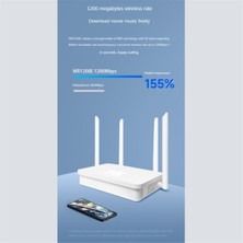 Humble Wifi Yönlendirici Çift Bantlı Gigabit 2.4g 5.8 Ghz 1200 Mbps Kablosuz Yönlendirici Wifi Tekrarlayıcı ve 4 Yüksek Kazançlı Anten Ab Tak (Yurt Dışından)