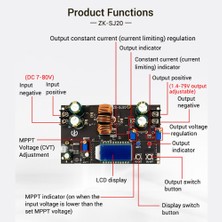 Humble -SJ20 LCD Ekranlı Otomatik Yükseltme Aşağı Modülü Mppt Boost Dönüştürücü Güç Kaynağı Modülü Ayarlanabilir Kart (Yurt Dışından)