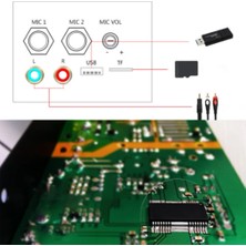 Talent 12V 24V Bluetooth Amplifikatör Kurulu 30-120W Hifi Çift Mikrofon Arayüzü Araba Subwoofer Amplifikatör Modülü (Ab Tak) (Yurt Dışından)