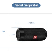 Talent TG113C Fm Radyolu Taşınabilir Bluetooth Mini Hoparlör Su Geçirmez Subwoofer Kablosuz Hoparlörler ve Telefon Tutucu (Yurt Dışından)