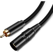 Talent Rca Xlr Ses Kablosu 3-Pin Mikrofon Kablosu Xlr Erkek Rca Hifi Stereo Yama Kablosu Kurşun Tel Amplifikatörler Için 5 Metre (Yurt Dışından)