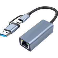 Talent USB 3.0 - Ethernet Adaptörü, USB C - RJ45 Gigabit Lan 1000 Mbps Kablolu Ağ, Ağ Adaptörü, Windows Için (Yurt Dışından)