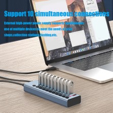 Talent 11 Bağlantı Noktalı Usb3.0 Ayırıcı Bilgisayar Genişletici USB Hub 2.4A Hızlı Şarj Bağlantı Noktası Harici 12V Güç Kaynağı - Abd Tak (Yurt Dışından)