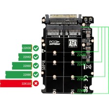 Talent Taşınabilir SFF-8639 Nvme U.2 - Ngff M.2 M Anahtar ve B Anahtar SSD Adaptörü Pcıe3.0 X16 Gen3 2280 2260 2242 2230 SSD (Yurt Dışından)