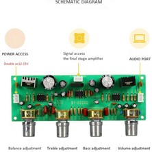 Talent 12 V NE4558 Hıfı Preamp Ton Kurulu Bas Tiz Ses Kontrolü Ön Amplifikatör Kartı (Yurt Dışından)