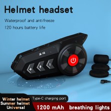 Talent Motosiklet Kask Kulaklık Bluetooth 5.0 Kablosuz Kulaklıklar Bisiklet Çağrı Kask Kulaklık Müzik Kulaklık A (Yurt Dışından)