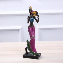 Prettyia Sharprepublic Afrika Kadın Heykelleri Kadın Figürü Heykelcik Sarı Açıığı (Yurt Dışından)