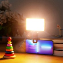 Sunshinee LED Yüksek Güçlü Şarj Edilebilir Klip Dolgu Işığı Telefon, Ped, Makyaj, Selfie, Vlog Için Ayarlanabilir Taşınabilir Lamba (Yurt Dışından)