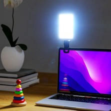 Sunshinee LED Yüksek Güçlü Şarj Edilebilir Klip Dolgu Işığı Telefon, Ped, Makyaj, Selfie, Vlog Için Ayarlanabilir Taşınabilir Lamba (Yurt Dışından)