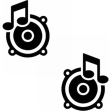 CLK Auto Müzikal CD Tasarımı Oto Cam Sticker 2 Adet 18*15 cm 001