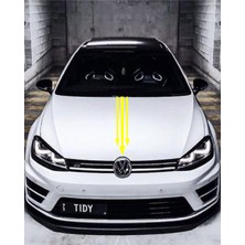 CLK Auto Oto Kaput Sticker Ok Ucu 3'lü Sarı 12*60 cm 001