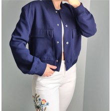 Ece Kahraman Beli Lastikli Bomber Ceket