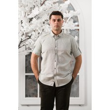 Advante Slimfit Katlamalı Kol Hasırlı Armürlü Yaka Düğmeli Erkek Gömlek