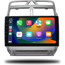 Snooper Peugeot 307 Android Crplay Multimedya 2001-2008 6gb Ram + 128GB Hafıza + 8 Çekirdek