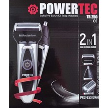 Powertec TR-250 Traş Makinesi Burun Kulak Kıl Makinesi Siyah