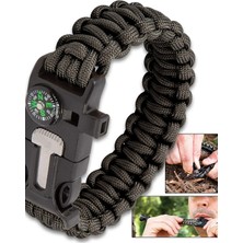 3b Trend Survıval Pusulalı Hayatta Kalma Bilekliği Kamp Bileklik Düdük Çok Amaçlı Outdoor Aksesuar