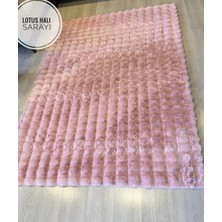 Lotus Halı Puffy Peluş Post Vizon Bej Kaymaz Saçaklı Salon Halısı Mutfak Halısı Çocuk Halısı