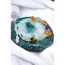 NBS Beautiful Naturel Stones Oğlak Burcu Doğal Taş Bileklik (Kaplan , Florit , Akik ,jasper , Ametist )
