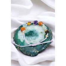 NBS Beautiful Naturel Stones Oğlak Burcu Doğal Taş Bileklik (Kaplan , Florit , Akik ,jasper , Ametist )