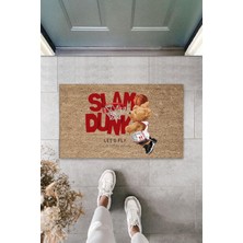 Dijital Baskı Yeşil Dış ve Iç Mekan Doğal Taş Desen Kapı Önü Paspası