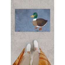 Dijital Baskı Yeşil Dış ve Iç Mekan Doğal Taş Desen Kapı Önü Paspası