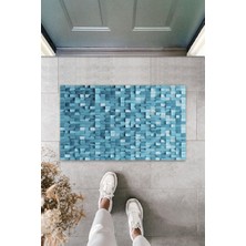 Çok Amaçlı Dijital Baskı Mavi Dijital Dış ve Iç Mekan Kapı Paspası