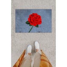 Dijital Baskı Yeşil Dış ve Iç Mekan Doğal Taş Desen Kapı Önü Paspası