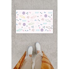 Dijital Baskı Dekoratif Roket Pudra Kapı Önü Paspası