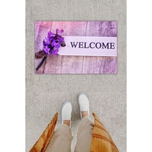 Dijital Baskı Yeşil Dış ve Iç Mekan Doğal Taş Desen Kapı Önü Paspası