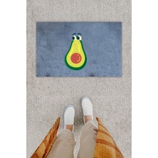 Dijital Baskı Yeşil Dış ve Iç Mekan Doğal Taş Desen Kapı Önü Paspası