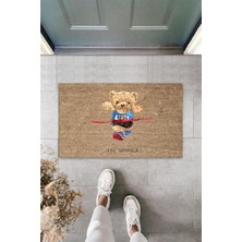 Dijital Baskı Yeşil Dış ve Iç Mekan Doğal Taş Desen Kapı Önü Paspası