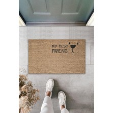 Dijital Baskı Kalitesi  Kahverengi My Best Friend  Dekoratif Kapı  Paspası
