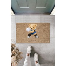 Dijital Baskı Yeşil Dış ve Iç Mekan Doğal Taş Desen Kapı Önü Paspası