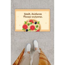 Dijital Baskı Yeşil Dış ve Iç Mekan Doğal Taş Desen Kapı Önü Paspası