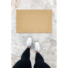 Dijital Baskı Krem Dış ve Iç Mekan Kıvırcık Desen Kapı Önü Paspası