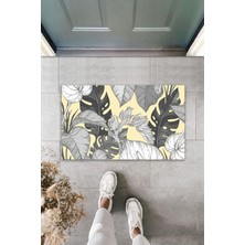 Dijital Baskı Yeşil Dış ve Iç Mekan Doğal Taş Desen Kapı Önü Paspası