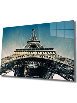 MiraLive  Paris Eyfel Kulesi Cam Tablo Eiffel