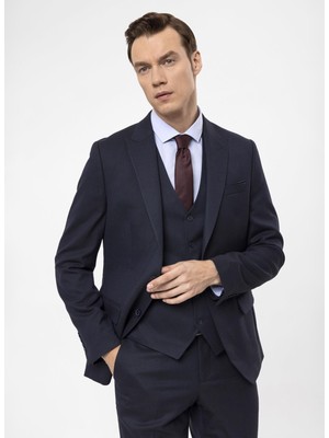 Süvari Normal Bel Slim Fit Lacivert Erkek Takım Elbise TK1020000280