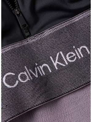 Calvin Klein Siyah Kadın Fermuarlı Sporcu Sütyeni 00GWF3K142BAE Wo - Medium Support S