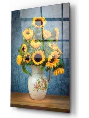 MiraLive  Ayçiçekleri Cam Tablo