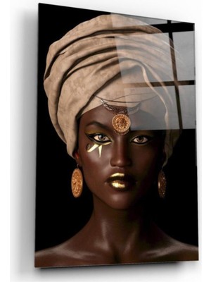 MiraLive  Afrika’lı Kadın Cam Tablo