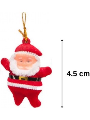 Patladı Gitti Yılbaşı Ağaç Süsleme Seti 4.5 cm Noel Baba 6 Lı