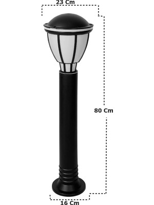 Ucuz Geldi Bahçe Lambaları Kupa Direk Zita Bahçe Aydınlatma Armatürü 80 Cm Bahçe Lambası