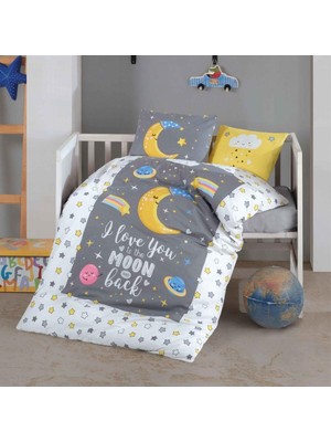 Clasy Bebek Nevresim Takımı Luna V1 Gri